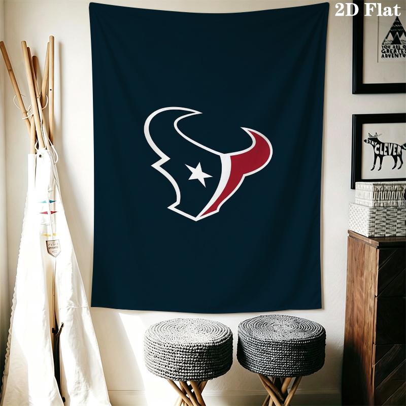 Houston Texans Wall Tapestry Aesthetic Wall Hanging Printed Fabric Blanket Decorative Tapestries for Bedroom Living Room Home Decor