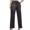 Vintage Wide Leg Jeans Women Relaxed Slim Fit Cropped Denim Pants With Faded Wash