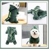 Green Dinosaur Designed Dog Outfit for Pet Use Crafted with Coral Fleece