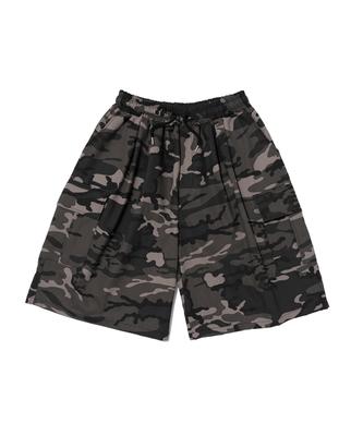 CARGOBROS Camo Random Pattern Balloon Bermuda Shorts (Black)