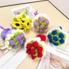 Kreativer DIY Häkelrose Blume Schlüsselanhänger Plüschtier Zubehör