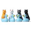 4Pcs Mini Cat Model Detailed Texture High Simulation Decoration Accessories Miniature Cat Animal Model Toy for Kids
