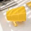 Safe Plastic Air Cannon Handheld Toy, Foldable Single Shot Blast Prank Toy for Kids Vortex Shooter Family Parties, Holiday Birthday Gift Lightweight
