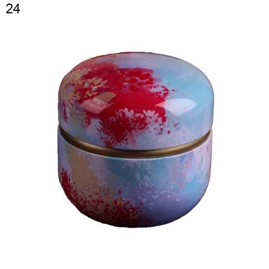 Tea Holding Jar Wide Application Bright-colored Multicolor Attractive Sturdy Anti-cracking Chocolate Can for Home