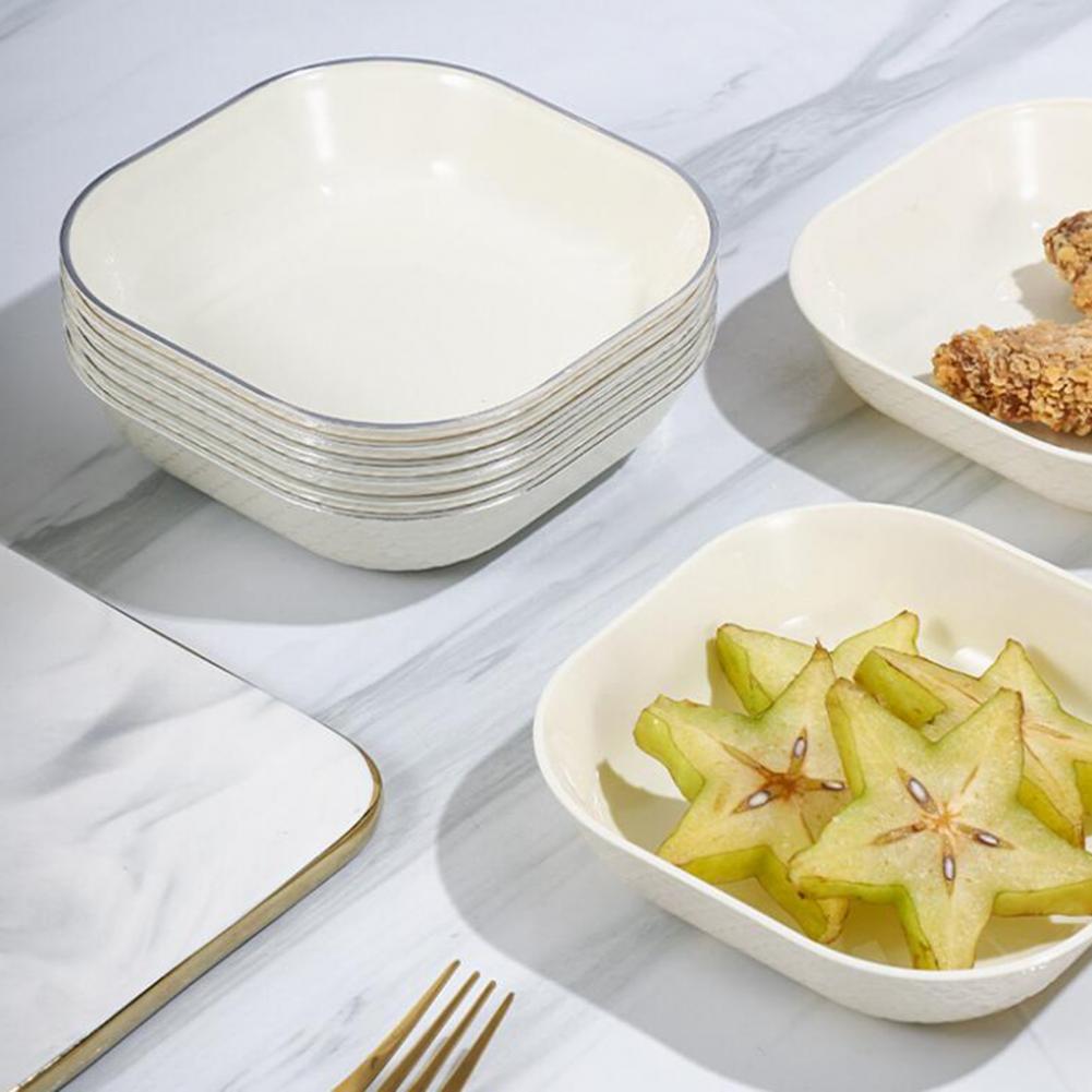 Spuckknochenschale Obstaufbewahrungstablett Kunststoff Glatte Oberfläche Snack-Obstteller für die Küche Flacher Boden Knochenspießschale