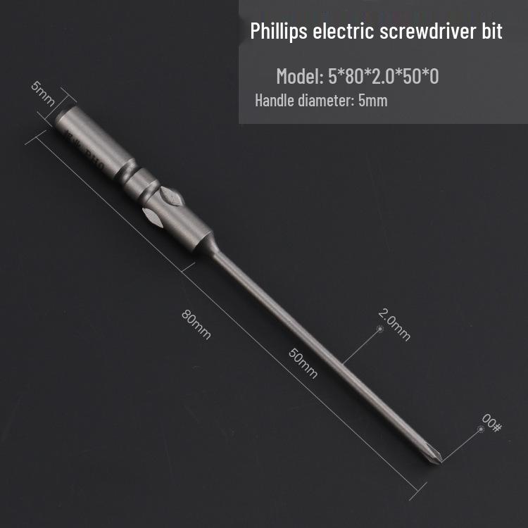 Hardened 5mm Magnetic S2 Steel Phillips Electric Screwdriver Bit Set