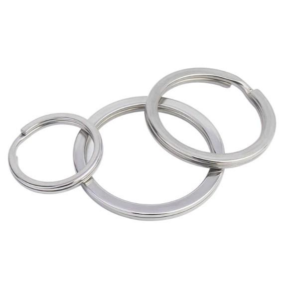

Золотий подвійний кільцевий брелок з нержавіючої сталі 304 1.5mm x 20mm
