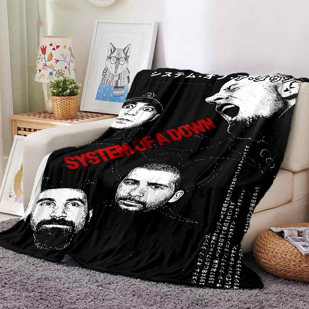 

1pc System of a Down Soft Flannel All-Season Throw for Home, Office, Outdoor UseDurable Comfort 100576 80cmx120cm(31inx47in)