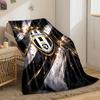 Black and Gold Juventus Designed Flannel Blanket for Bedroom, Living Room, Sofa, and Nap