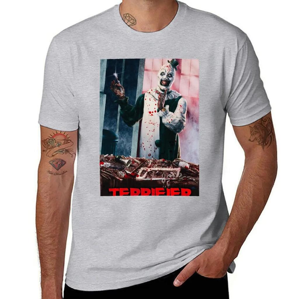 Terrifier Horror Movie Art T-Shirt animal prinfor boys plus size tops Aesthetic clothing big and tall t shirts for
