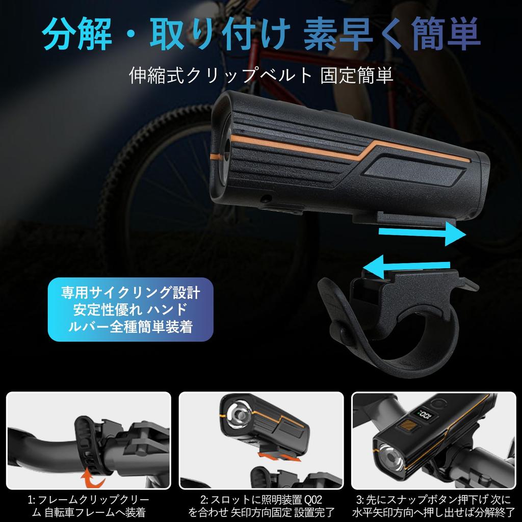 Bicycle Light [Ultra High Brightness/Long Distance Illumination] Optical Sensor Automatic