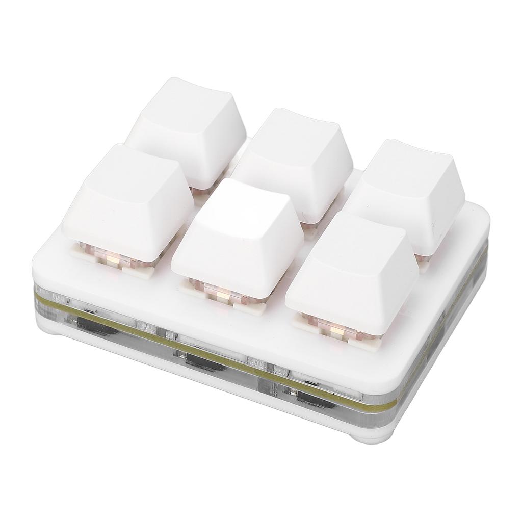 Mechanische Gaming-Tastatur 6 Tasten DIY Programmierbar Roter Schalter Klein USB Kabelgebunden RGB Mechanisch