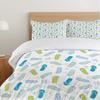 Flip-Flop Beach Swimming Three-Piece Quilt Cover 3D Digital Printing Bedding Set Bed Cover