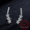 925 Sterling Silver Crystal Star Stud Earrings for Women Party Gift Brincos Hypoallergenic Sterling-silver-jewelry