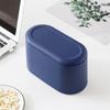 Home Office Creative Mini with Lid Plastic Waste Basket Garbage Bin Storage Organizer Trash Can