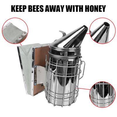 Imker Dedizierte Edelstahl-Imkerwerkzeuge Bienenräuchergerät Sprüher Bienen vertreiben Apikultur Bienenhaltungsausrüstung