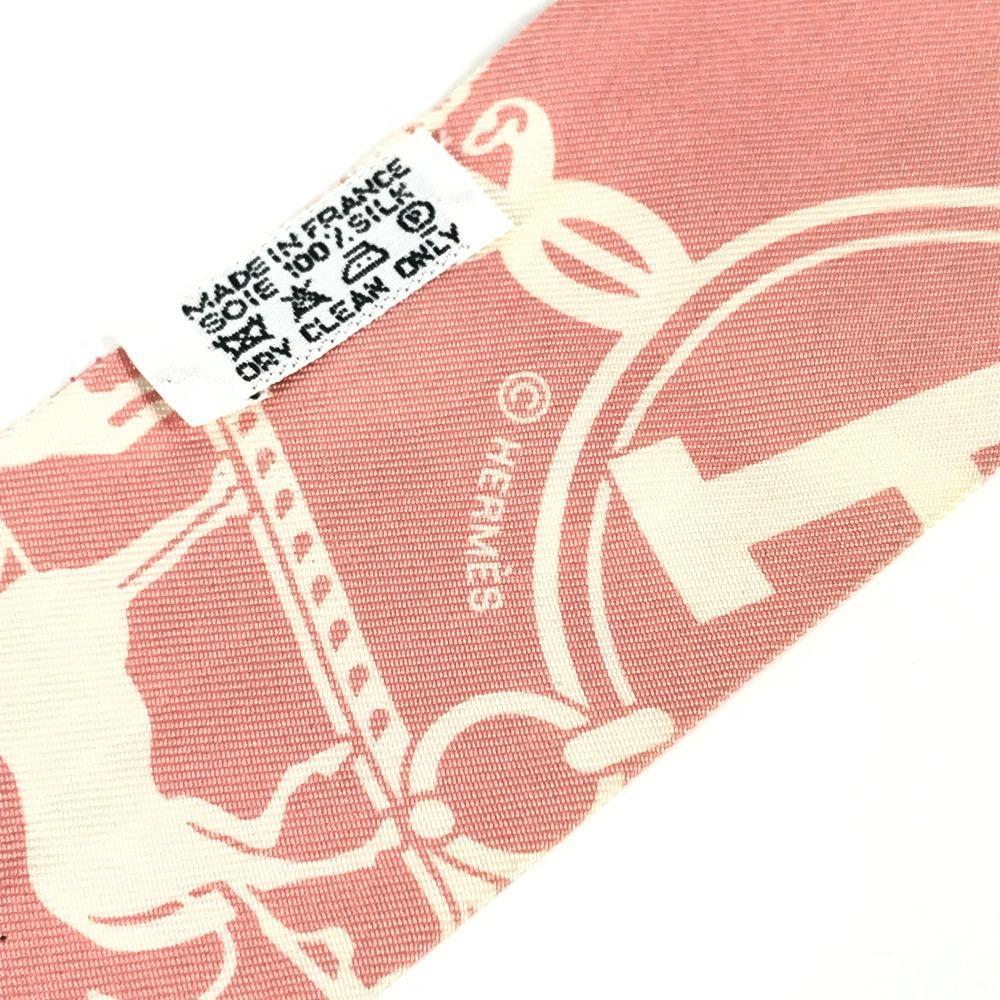 Hermes Twilly Scarf Silk Pink
