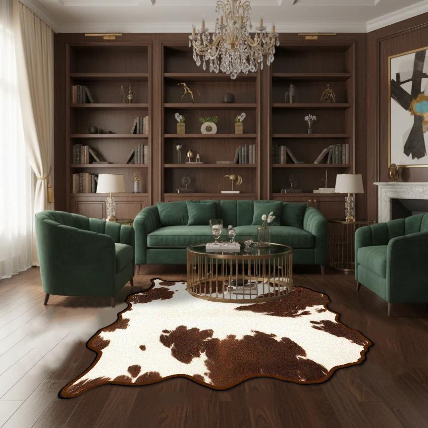 Tierhautimitat Außerirdischer Teppich Wohnzimmer Dekoration Weicher Teppich Schlafzimmer Dekor Einfache Reinigung Antirutsch Flanell Fußmatte Lounge