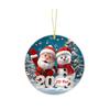 Christmas Ornament Cartoon Santa Claus Snowman Reindeer 2D Acrylic Christmas