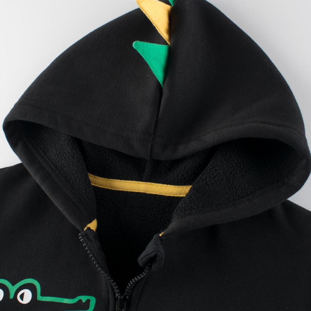 27kids Children's Autumn/Winter Zipper Fleece-Lined Sweatshirt for Baby Boys