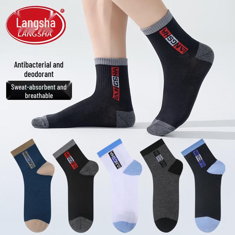 

LangSha Men s Antibacterial Odor-Resistant Sports Socks