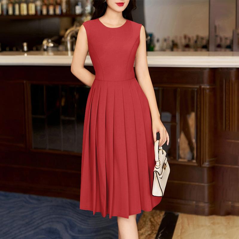 ZANZEA Women Casual Round Neck Summer Sleeveless Tank Dress