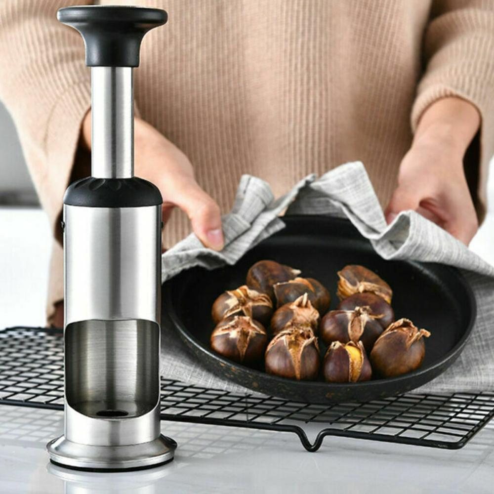 Ruční otevírač kaštanů z nerezové oceli Louskáček Loupač Skořápka Artefakt na kaštany Protiskluzový Loupač kaštanů Kuchyňský nástroj Příslušenství