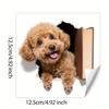 1pc Cute 2D Flat Puppy Sticker Realistic Dog Peeking Design Decal for Car Truck SUV Window and Body Decoration