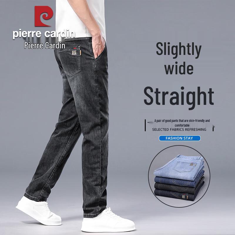 Pierre Cardin Men s Summer Thin Breathable Straight Jeans 34