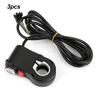3pcs Handlebar Switch On Off Button 3 Speed Position with Lock Parts for Electric Bike