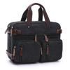 Cross-Border Multifunctional Canvas Backpack: Briefcase, Handbag & Shoulder Bag with Large Capacity for Laptops & Casual Travel.