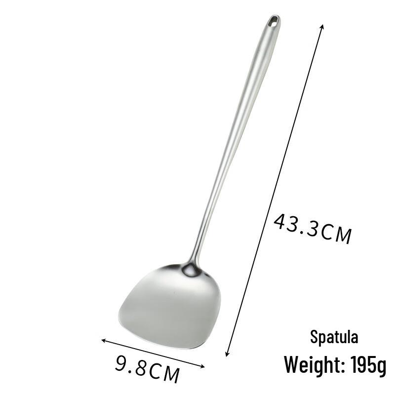 ZISIZ Extended 304 Stainless Steel Wok Spatula Set