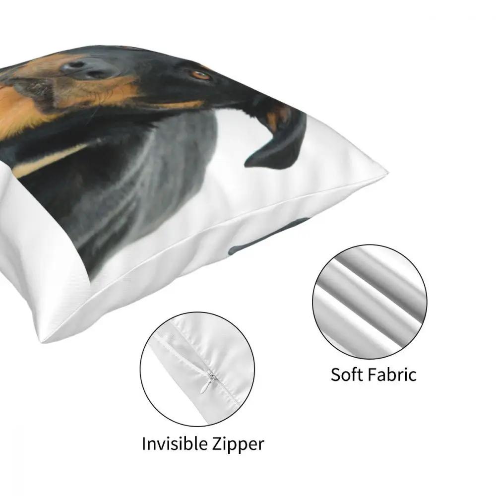 Cute Realistic Rottweiler Dog Square Pillow Case Polyester Cushions for Sofa Funny Cushion Covers
