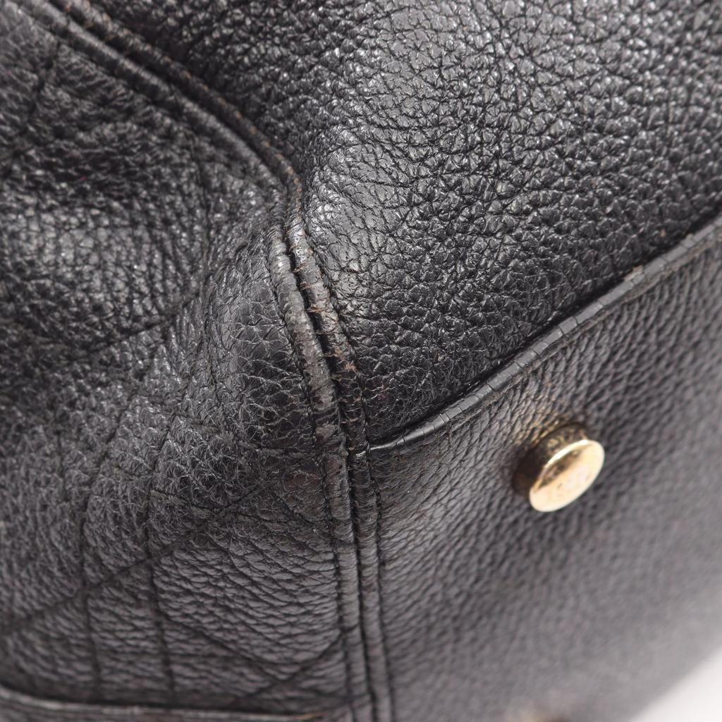 Used Dior Canage Tote Bag leather Black Used Women