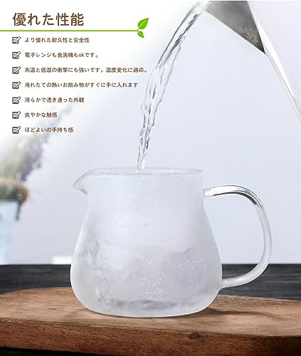 IwaiLoft Leaf Pot Pure Teapot/Coffee Server, Heat-Resistant Glass, Microwave and Dishwasher Safe (450ml)