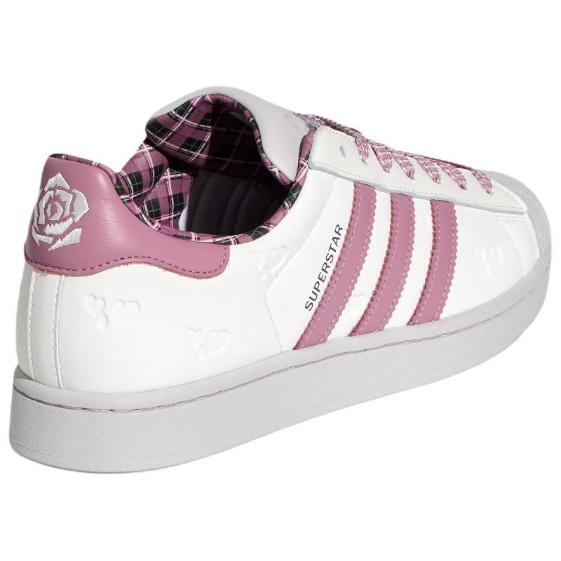 adidas Originals Superstar 2 Día de San Valentín Edición Limitada Cómodas Clásicas Zapatillas Deportivas Unisex Blancas Moradas KZ7157