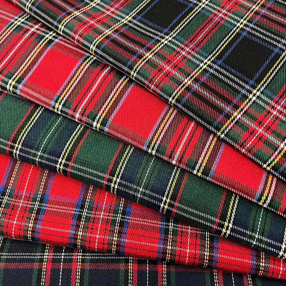 Christmas Plaid Fabric Check Print Polyester Squares Bundles Christmas Buffalo for Sewing Patchwork DIY Craft Holiday Decoration