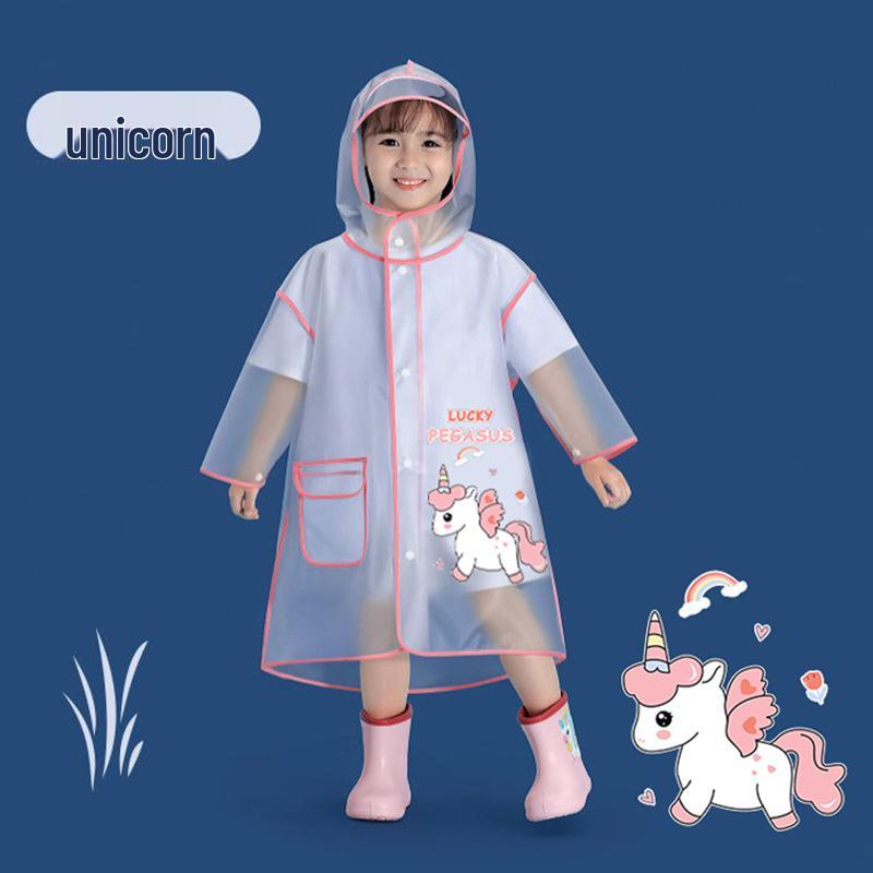 Kids  Cartoon Raincoat & Boots Set - Full Body Waterproof Poncho for Primary Students & Toddlers L [90-105 cm]