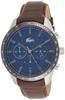 BOSTON Chronograph 2011093 (Blue Dial, Brown Leather, 5-bar Water Resistance)
