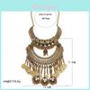 Ethnic Style Coin Pendant Necklace With Tassels For Women Stylish Festival Jewelry