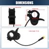 Waterproof Thumb Throttle Accelerator Fit for G3Pro/G4Max Electric Scooter - 22mm Handlebar 3-Pin Plug Compatible