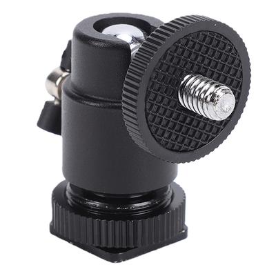 Small Ball Head with Hot Shoe Aluminum Alloy Camera Mount Ball Head with 1 4 Inch Screw for LED Light Flash Photography