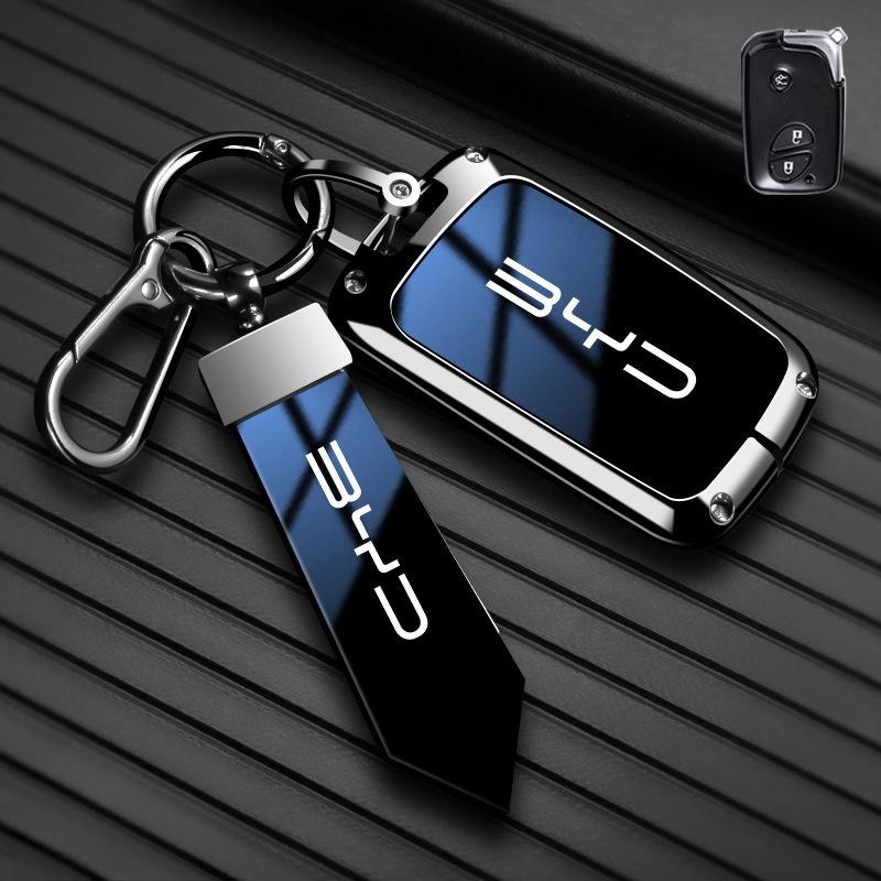 Étui Porte-Clé Télécommande Voiture Coque Housse Sac pour BYD Song Plus Atto 3 Han EV Tang DM Qin Seal Dolphin Accessoires Porte-Clés