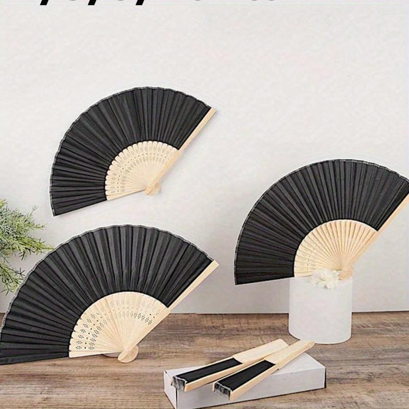 Vintage Handheld Foldable Paper Fan, Portable Bamboo Fan with Foldable Paper Cover - Perfect Summer Accessory for Staying Cool