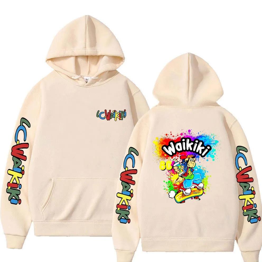 Classic Cartoon Characters Lc Waikiki Monkey Graphic Print Hoodies Funny Men Women Sweatshirt High Quality Pullovers