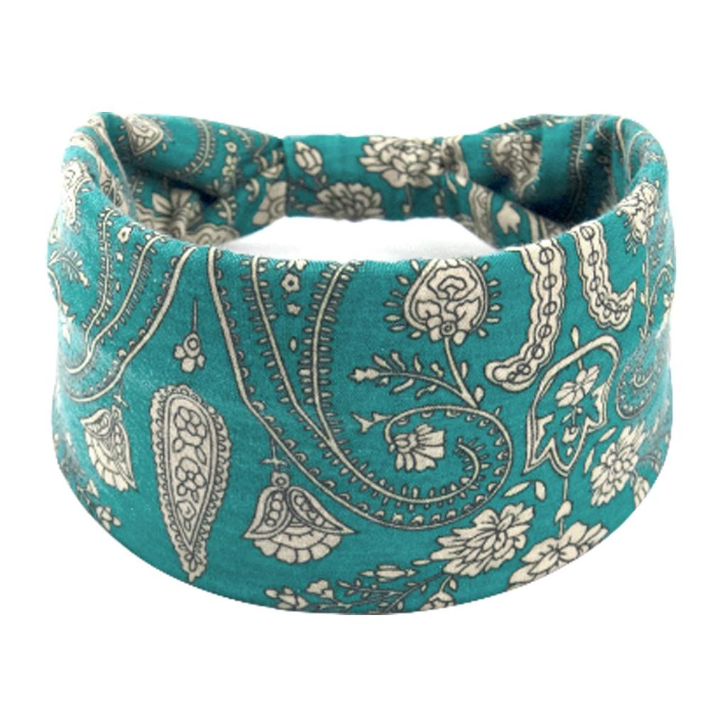 Bohemian Cashew Yoga Übung Stirnband Anti Schweiß und Feuchtigkeit Absorbieren Elastische Baumwolle Stirnband Knoten Stirnband