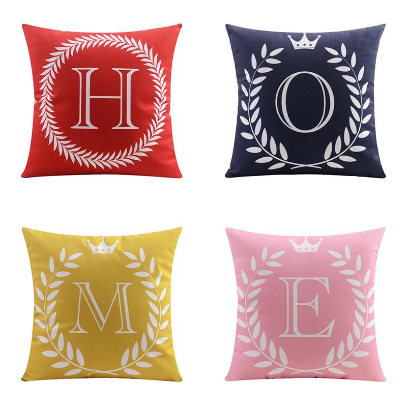 

45*45 см 26 английских букв плюшевая наволочка Свадебная вечеринка фестиваль украшения диван офисное сиденье автомобиля наволочка украшение дома