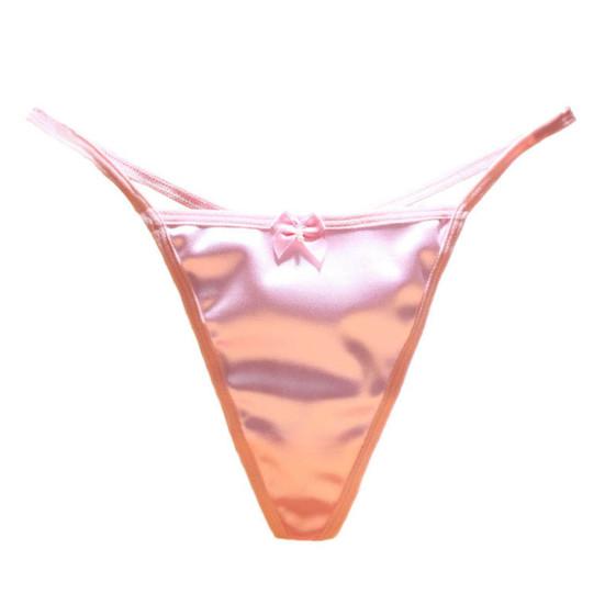 Lady G-string Pornographic Anti-septic Spaghetti Strap Elastic Comfortable Sexy Solid Color