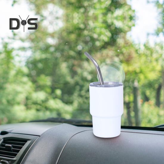 1/6Pcs Stainless Steel Tumbler Shot Glass with Straw Lid 90/150ml Mini Multi-Purpose Cup for Cocktails Coffee Whiskey Portable Beverage Container for