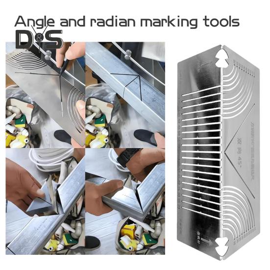 Angle Arc Marking Tool Rustproof Corrosion Resistant Reusable Adjustable Linear Arc Dual-Purpose Scriber Multi-Purpose Metal Marking Tool